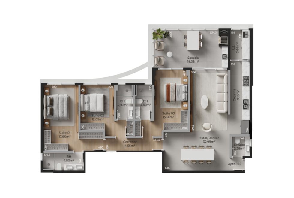 Torre 02 Apartamento Tipo 05